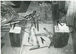 写真2-4-10　竹細工で使用する道具の一部