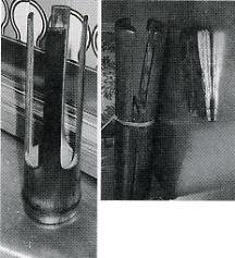 写真3-2-5　せめ竹（左）とせめ木（右）