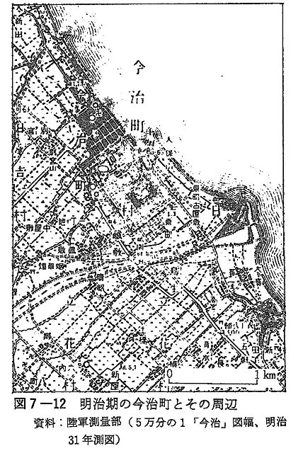 図7-12　明治期の今治町とその周辺