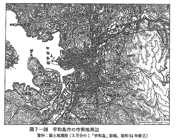 図7-28　宇和島市の市街地周辺