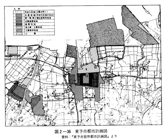 図2-36　東予市都市計画図
