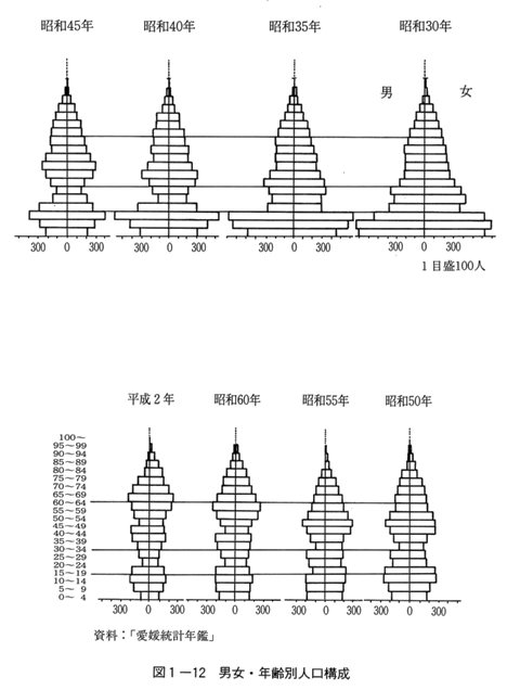 図1-12 男女・年齢別人口構成