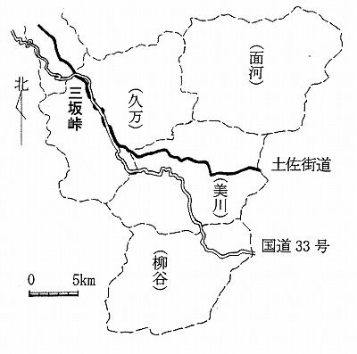 図表3-3-1　土佐街道と国道33号