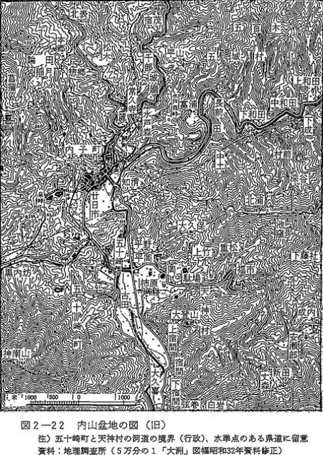 図2-22　内山盆地の図（旧）