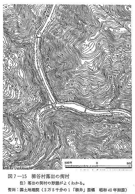 図7-15　柳谷村落出の街村