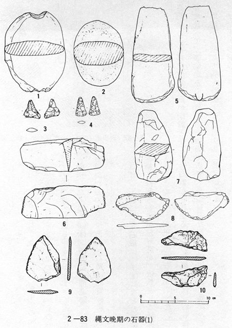 ２－８３　縄文晩期の石器（１）