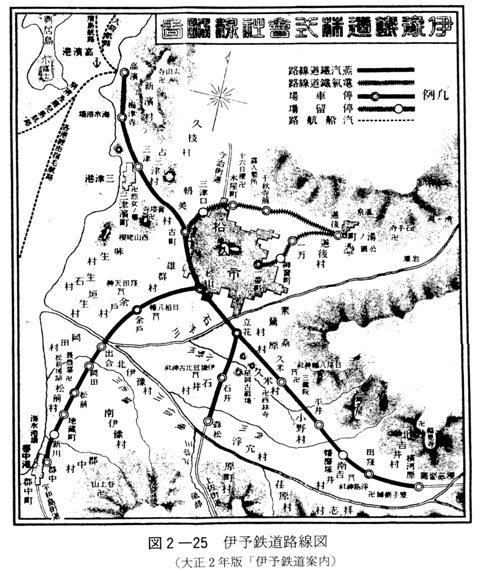 図2-25　伊予鉄道路線図